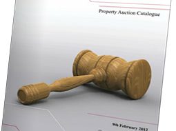 Catalogue with gavel on front cover